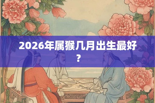 2026年属猴几月出生最好？