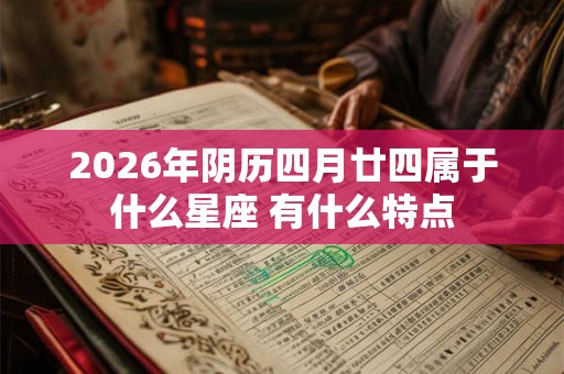 2026年阴历四月廿四属于什么星座 有什么特点