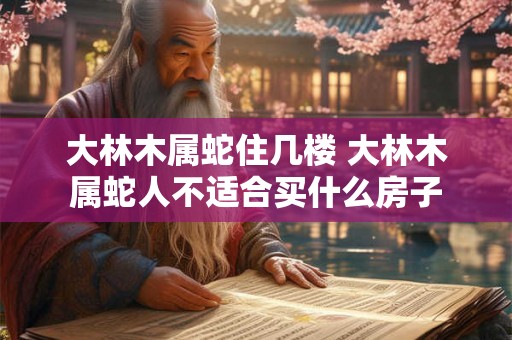 大林木属蛇住几楼 大林木属蛇人不适合买什么房子