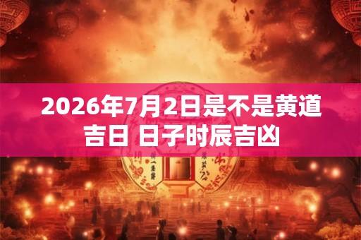 2026年7月2日是不是黄道吉日 日子时辰吉凶