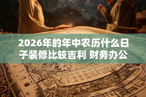 2026年的年中农历什么日子装修比较吉利 财务办公室装修忌讳