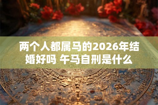 两个人都属马的2026年结婚好吗 午马自刑是什么