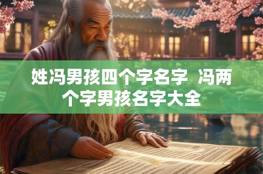 姓冯男孩四个字名字  冯两个字男孩名字大全