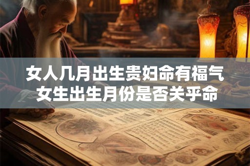女人几月出生贵妇命有福气 女生出生月份是否关乎命运贵妇 女人几月出生贵妇命有福气 女生出生月份是否关乎命运贵妇