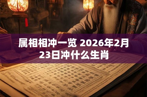 属相相冲一览 2026年2月23日冲什么生肖