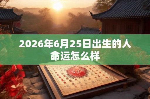 2026年6月25日出生的人命运怎么样