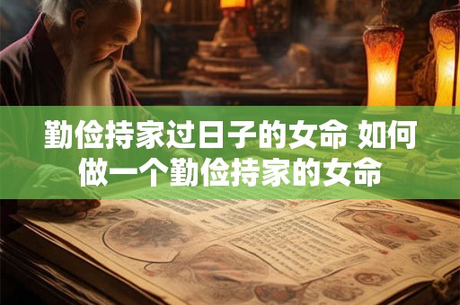 勤俭持家过日子的女命 如何做一个勤俭持家的女命