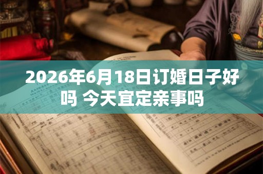 2026年6月18日订婚日子好吗 今天宜定亲事吗
