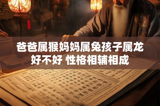 爸爸属猴妈妈属兔孩子属龙好不好 性格相辅相成