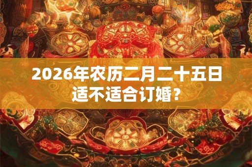 2026年农历二月二十五日适不适合订婚？