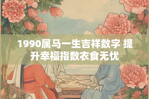 1990属马一生吉祥数字 提升幸福指数衣食无忧
