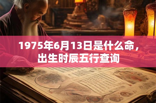1975年6月13日是什么命,出生时辰五行查询 1975年6月13日是什么命,出生时辰五行查询