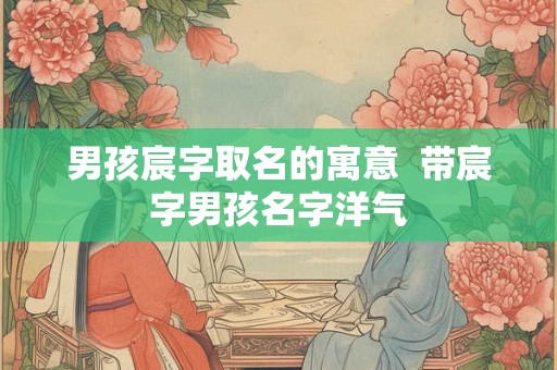 男孩宸字取名的寓意  带宸字男孩名字洋气