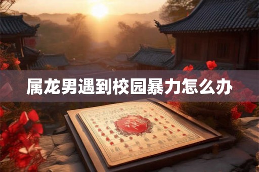 属龙男遇到校园暴力怎么办