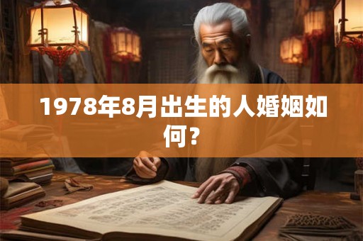 1978年8月出生的人婚姻如何？