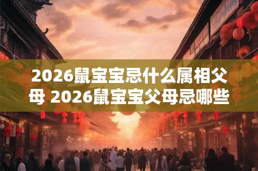 2026鼠宝宝忌什么属相父母 2026鼠宝宝父母忌哪些属相