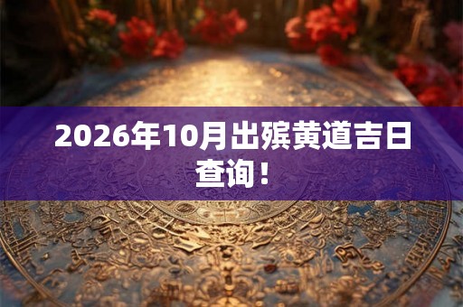 2026年10月出殡黄道吉日查询! 2026年10月出殡黄道吉日查询!