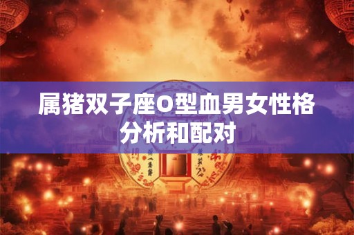 属猪双子座O型血男女性格分析和配对