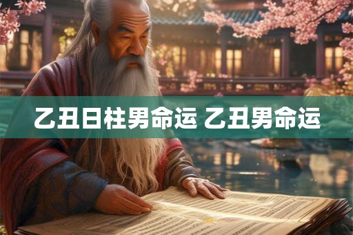 乙丑日柱男命运 乙丑男命运
