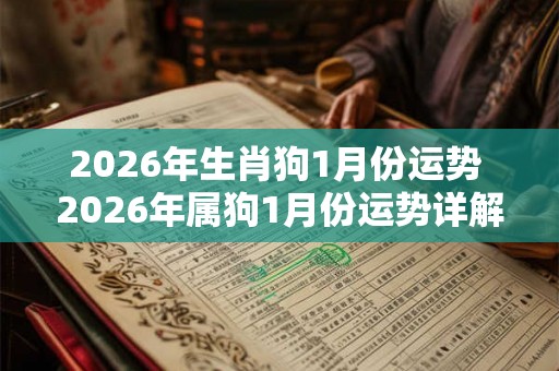 2026年生肖狗1月份运势 2026年属狗1月份运势详解