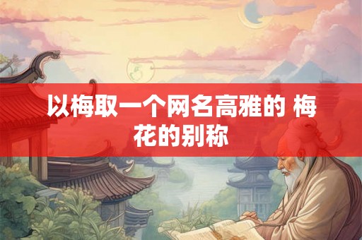 以梅取一个网名高雅的 梅花的别称