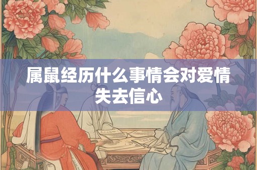 属鼠经历什么事情会对爱情失去信心