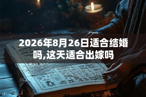 2026年8月26日适合结婚吗,这天适合出嫁吗
