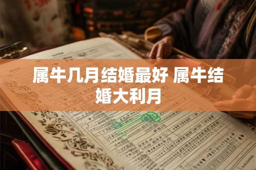 属牛几月结婚最好 属牛结婚大利月