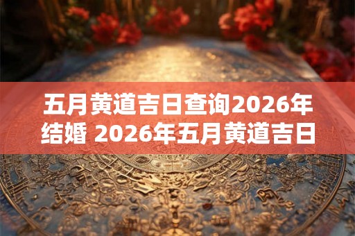 五月黄道吉日查询2026年结婚 2026年五月黄道吉日结婚查询