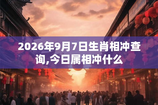 2026年9月7日生肖相冲查询,今日属相冲什么