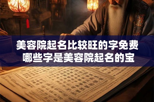 美容院起名比较旺的字免费 哪些字是美容院起名的宝藏