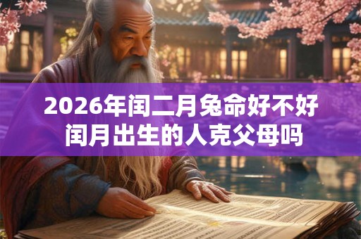 2026年闰二月兔命好不好 闰月出生的人克父母吗