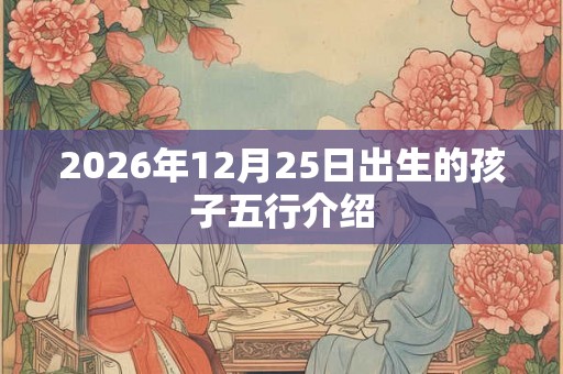 2026年12月25日出生的孩子五行介绍 2026年12月25日出生的孩子五行介绍