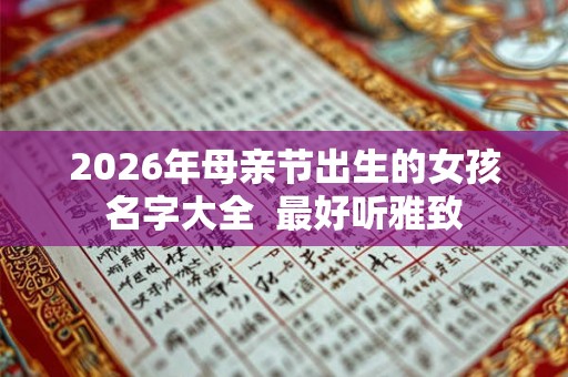 2026年母亲节出生的女孩名字大全 最好听雅致 2026年母亲节出生的女孩名字大全 最好听雅致
