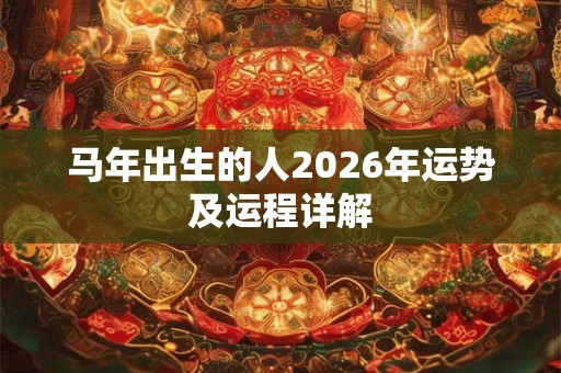 马年出生的人2026年运势及运程详解 马年出生的人2026年运势及运程详解