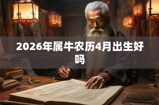 2026年属牛农历4月出生好吗