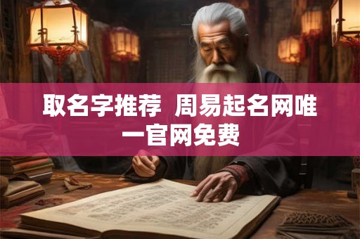 取名字推荐  周易起名网唯一官网免费