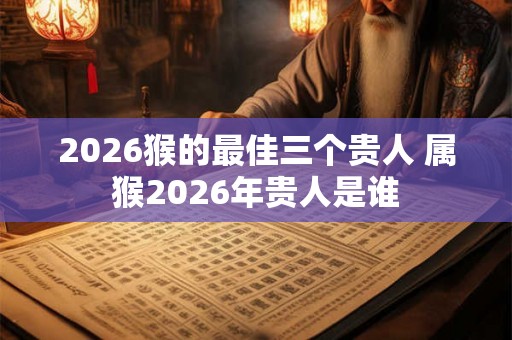 2026猴的最佳三个贵人 属猴2026年贵人是谁