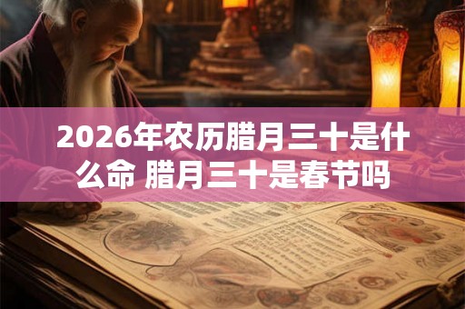 2026年农历腊月三十是什么命 腊月三十是春节吗