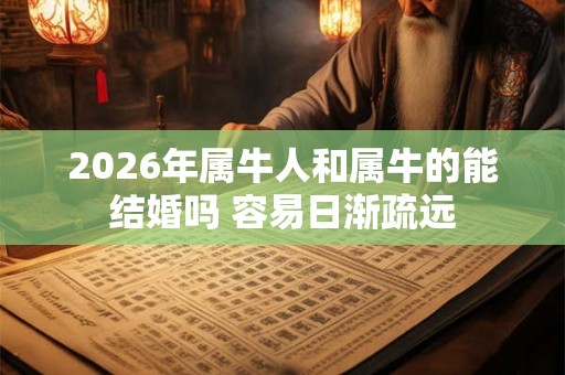 2026年属牛人和属牛的能结婚吗 容易日渐疏远 2026年属牛人和属牛的能结婚吗 容易日渐疏远