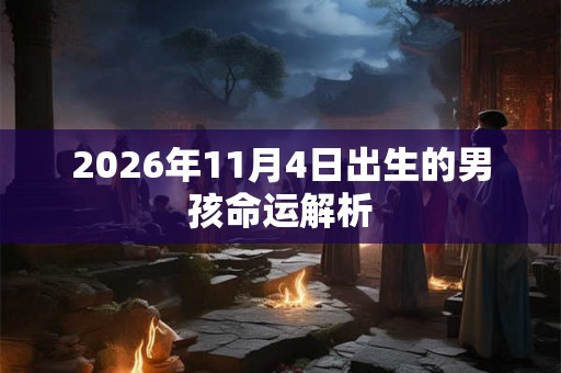 2026年11月4日出生的男孩命运解析
