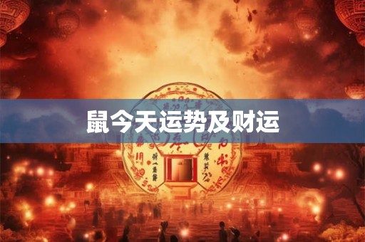 鼠今天运势及财运
