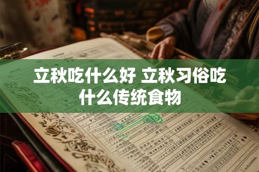 立秋吃什么好 立秋习俗吃什么传统食物 立秋吃什么好 立秋习俗吃什么传统食物