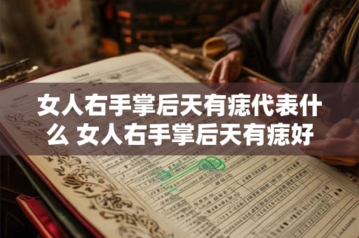 女人右手掌后天有痣代表什么 女人右手掌后天有痣好不好