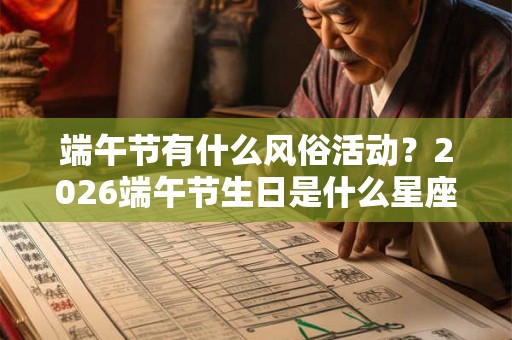 端午节有什么风俗活动？2026端午节生日是什么星座？