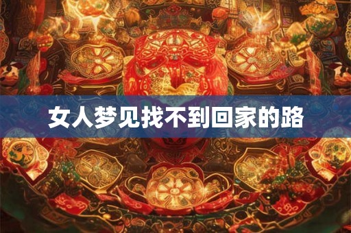 女人梦见找不到回家的路