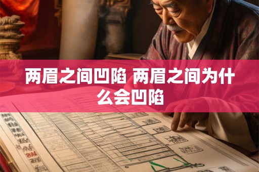两眉之间凹陷 两眉之间为什么会凹陷 两眉之间凹陷 两眉之间为什么会凹陷