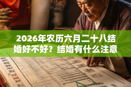 2026年农历六月二十八结婚好不好？结婚有什么注意事项？