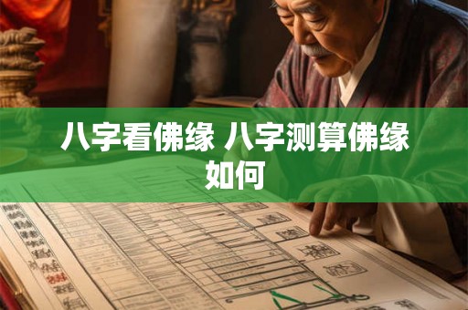 八字看佛缘 八字测算佛缘如何