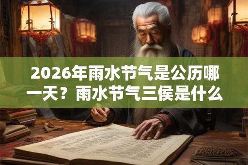 2026年雨水节气是公历哪一天？雨水节气三侯是什么？